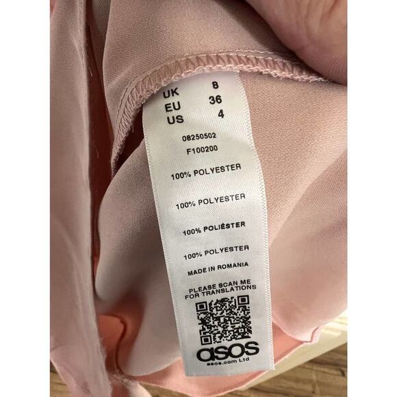 NWT ASOS size 4 blush pink faux wrap dress - Picture 4 of 4